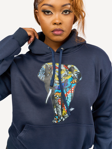 Kali Graphic Hoodies: Navy with Tembo 3