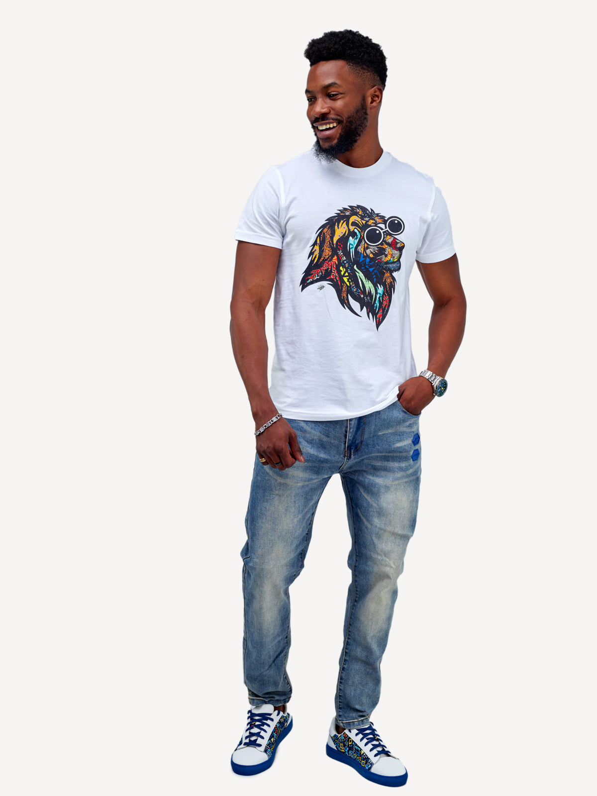 Kali Graphic Ts: White with Simba