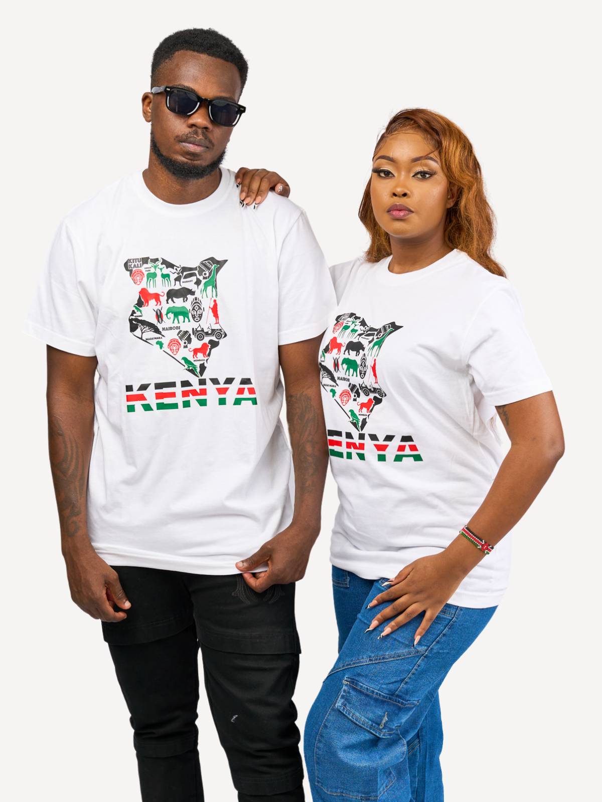 Kali Graphic Ts: White with Kenya Map