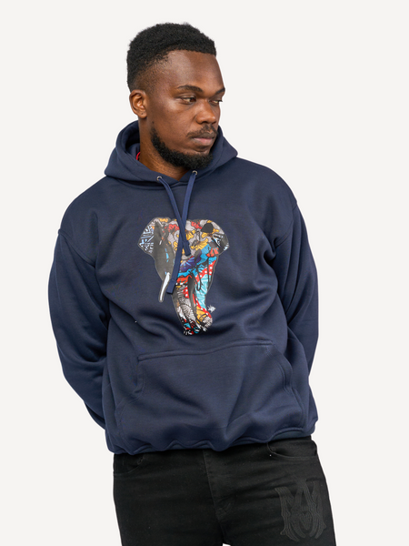 Kali Graphic Hoodies: Navy with Tembo 3