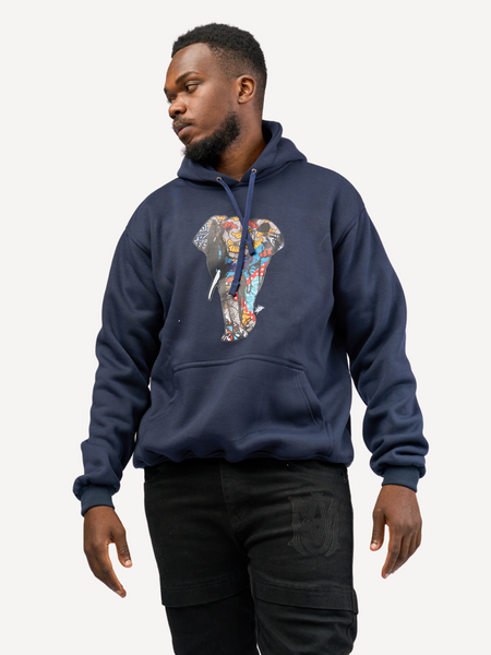 Kali Graphic Hoodies: Navy with Tembo 3