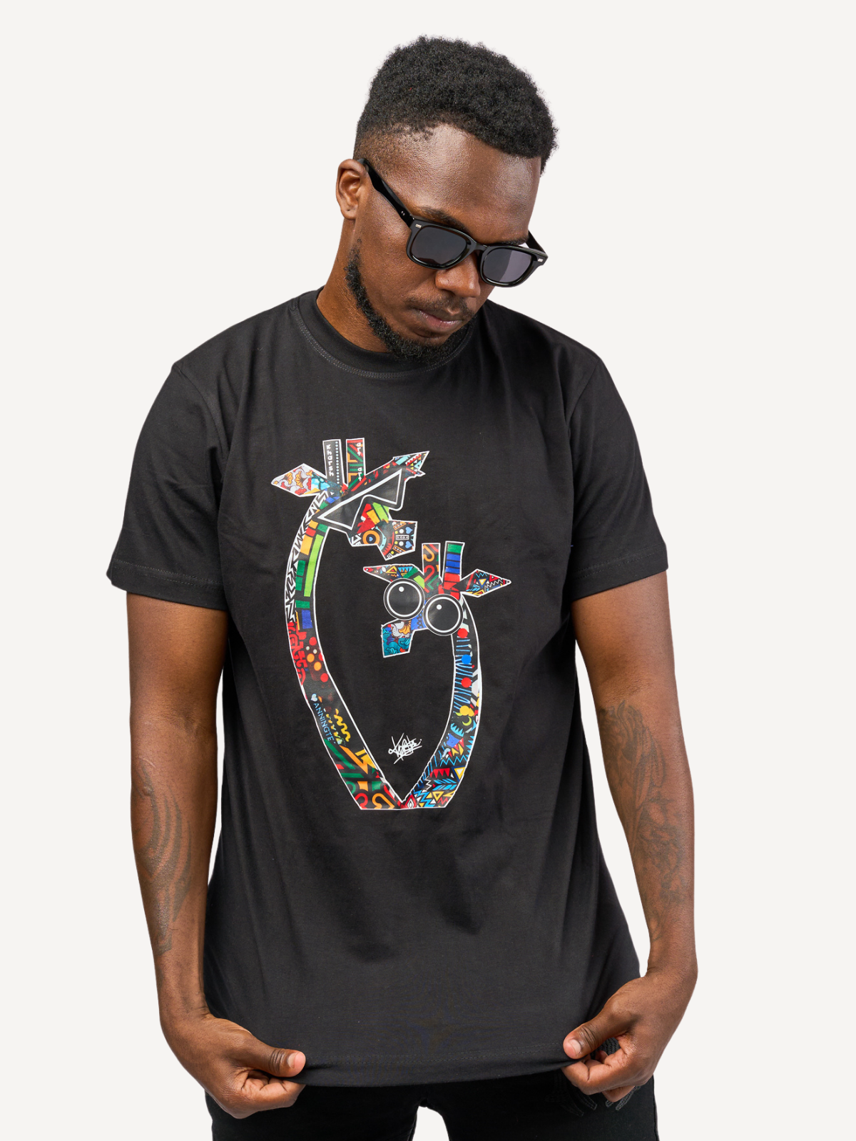 Kali Graphic Ts: Black with Twiga