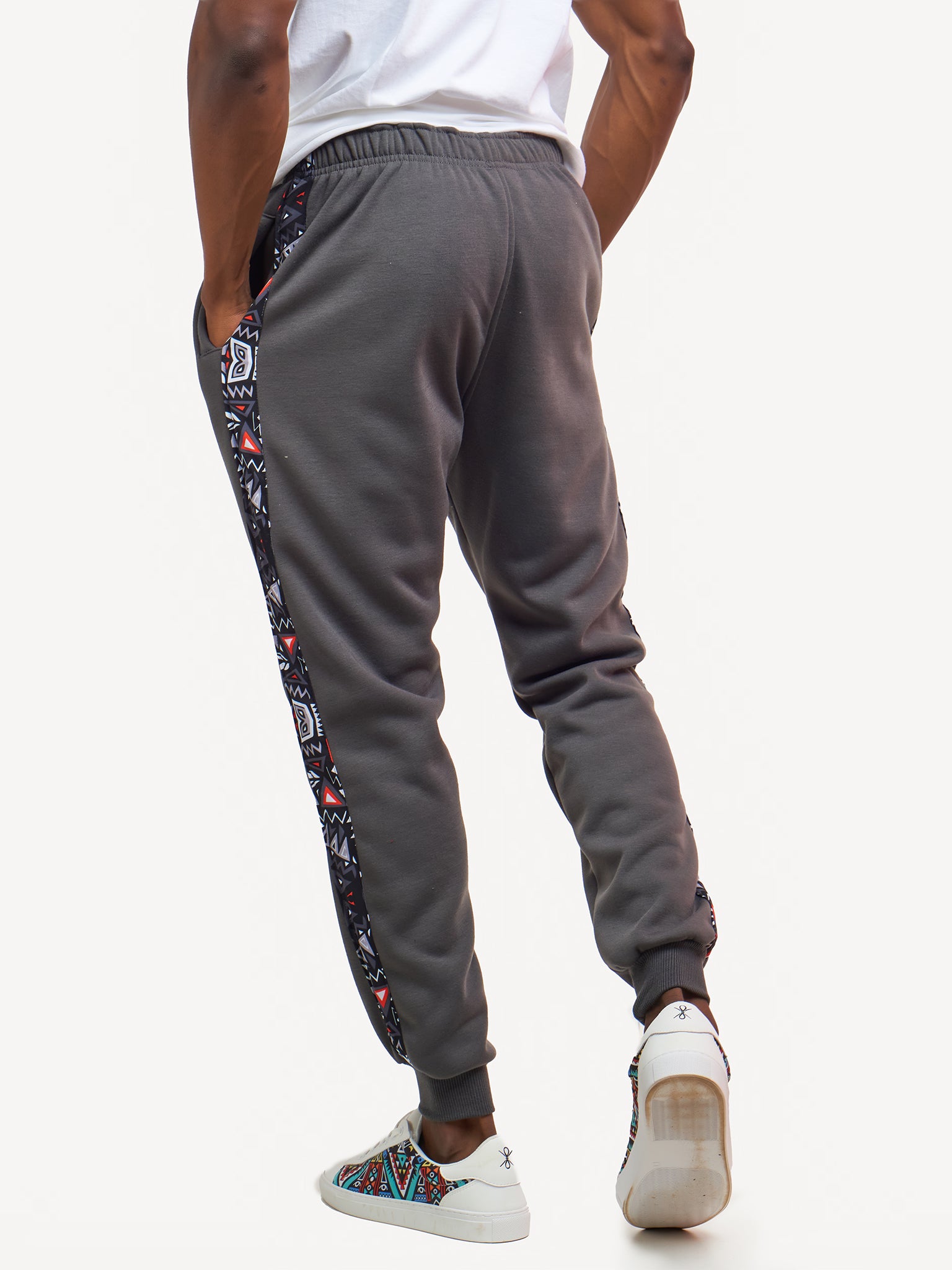 Kali Sweats: Pants - Dark Grey with Red & Grey KK