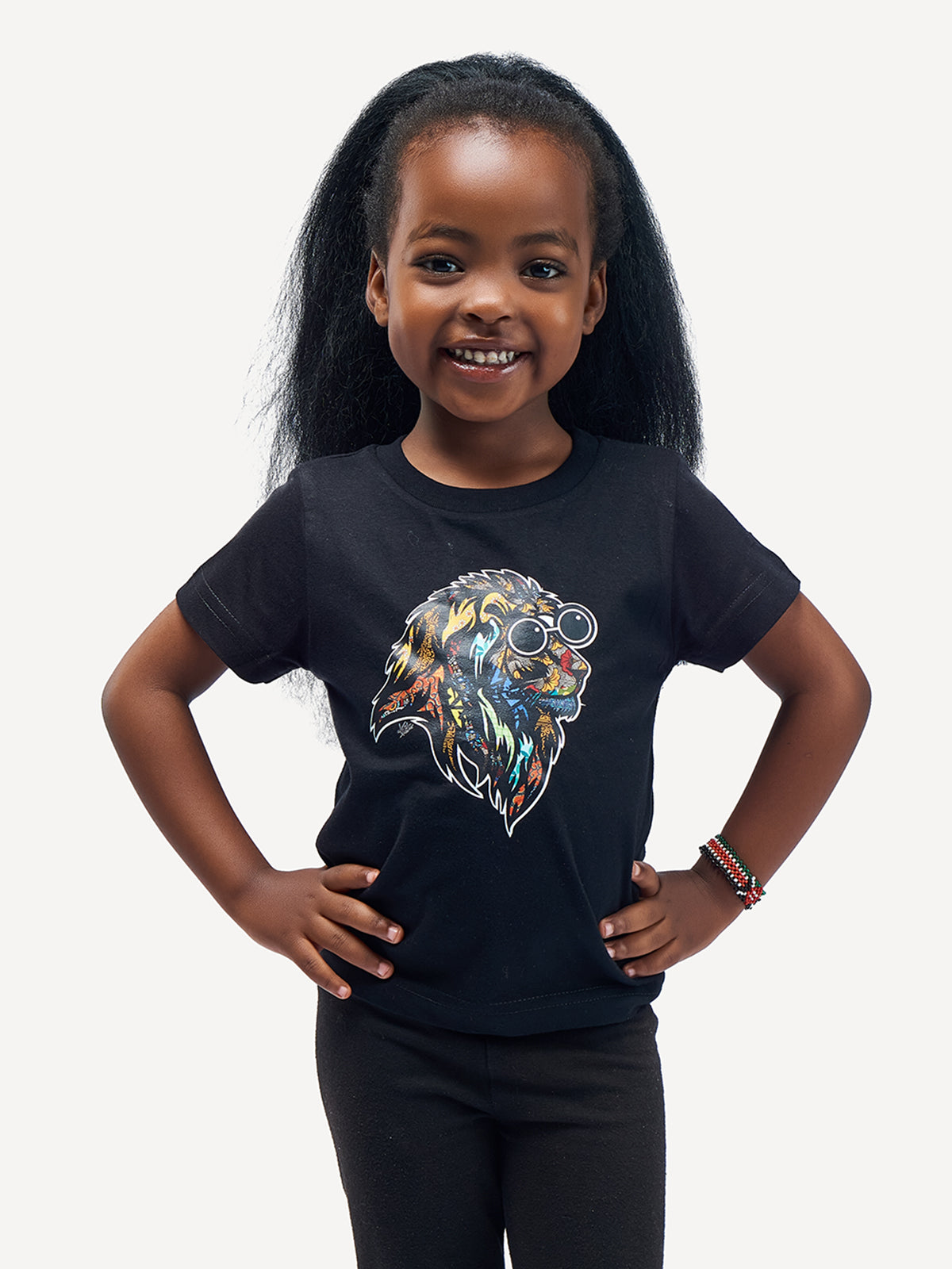 Kali Kids Ts: Black with Simba