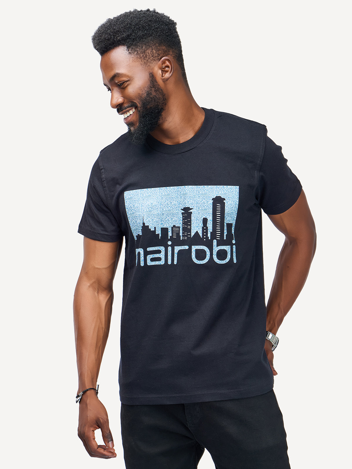 Kali Graphic Ts: Black with Nairobi