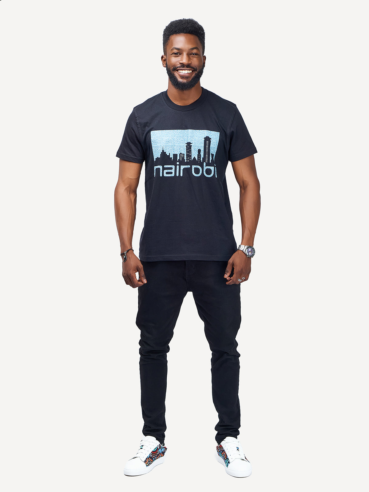 Kali Graphic Ts: Black with Nairobi