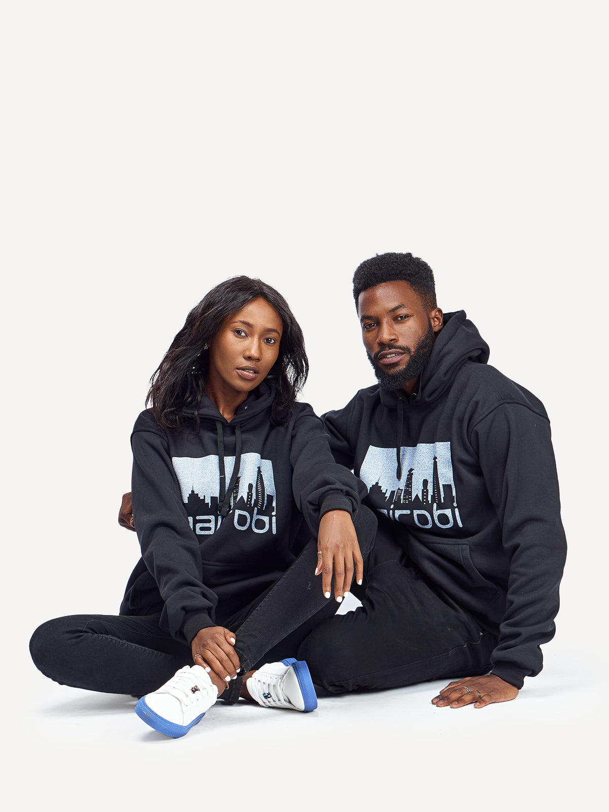 Kali Graphic Hoodies: Black with Nairobi