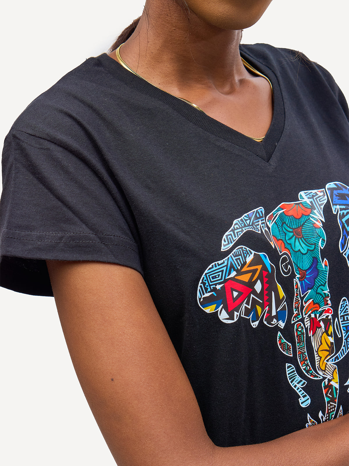 Ladies Graphic Ts: Black with Tembo 2