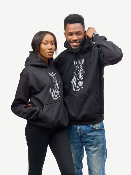 Kali Graphic Hoodies: Black with Milia