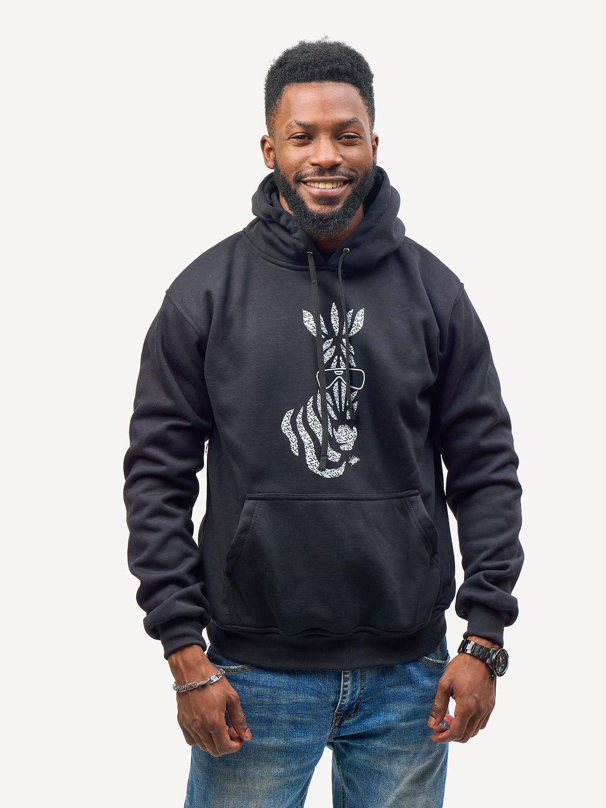 Kali Graphic Hoodies: Black with Milia