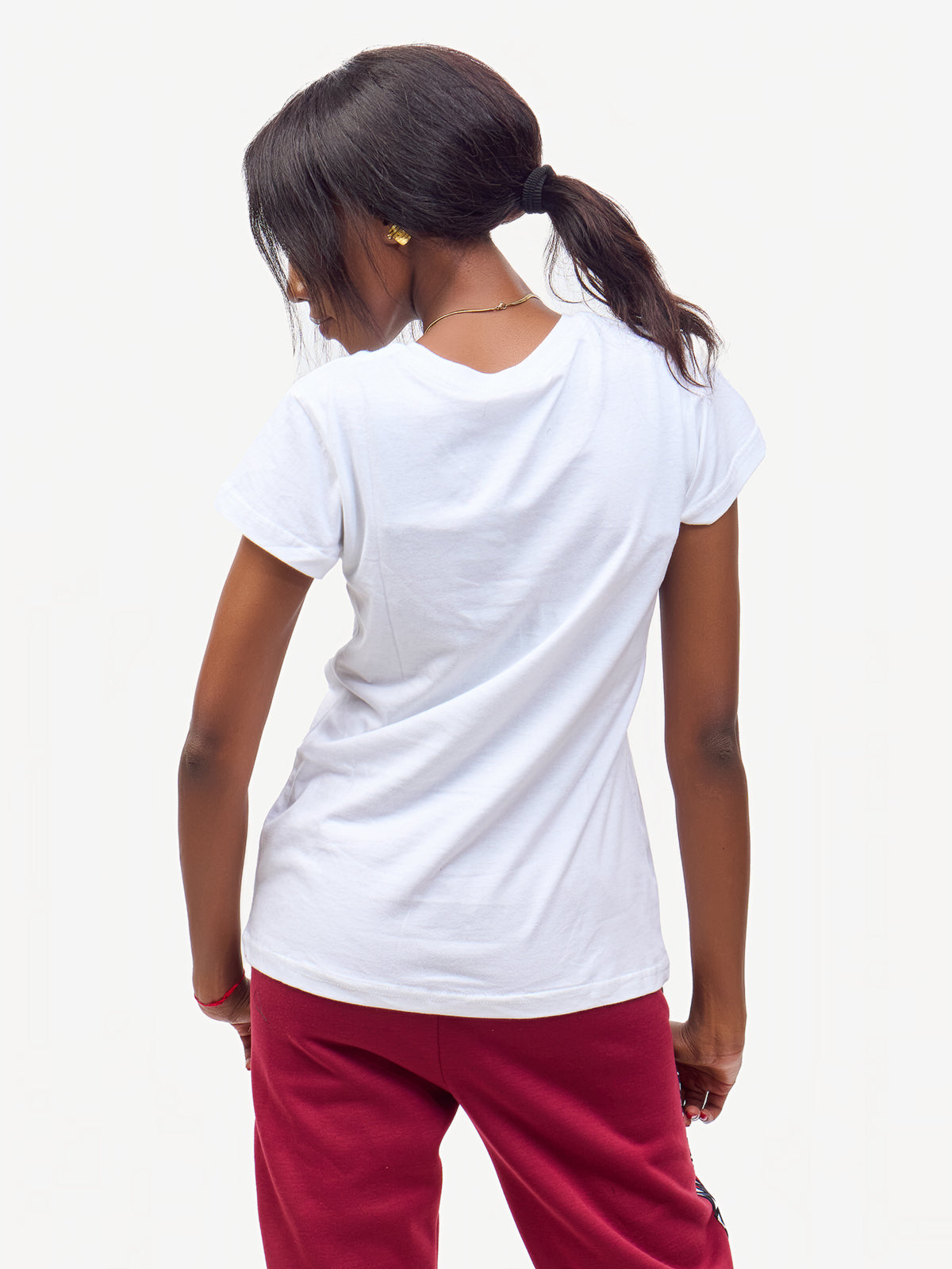 Kali Graphic Ts: Ladies - White with Twiga