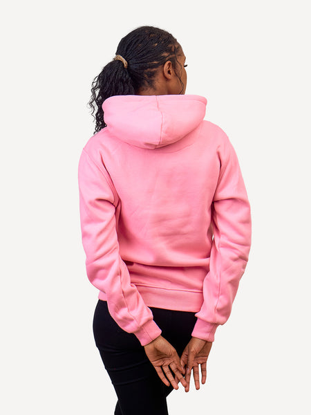 Graphic Hoodies: Baby Pink with Twiga Tatu