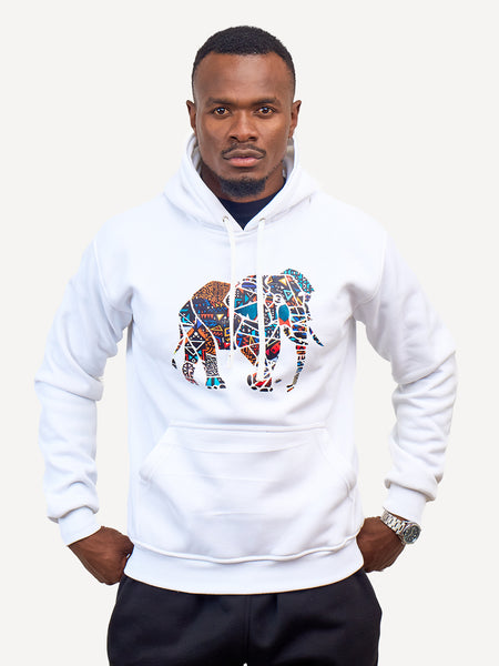 Kali Graphic Hoodies: White with Tembo