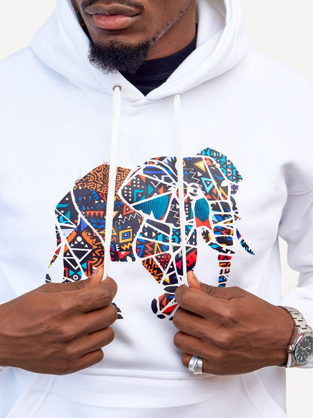 Kali Graphic Hoodies: White with Tembo