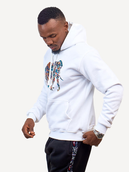 Kali Graphic Hoodies: White with Tembo