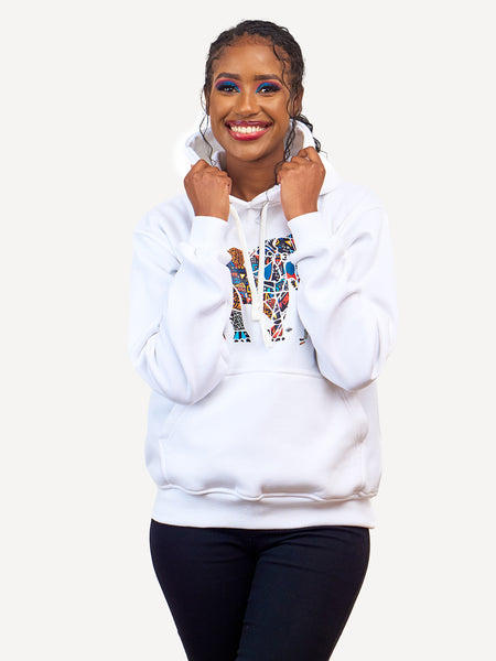 Kali Graphic Hoodies: White with Tembo