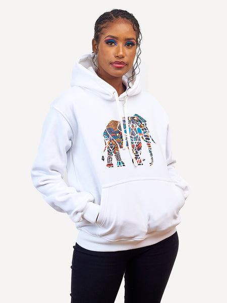 Kali Graphic Hoodies: White with Tembo