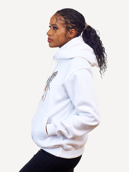 Kali Graphic Hoodies: White with Tembo