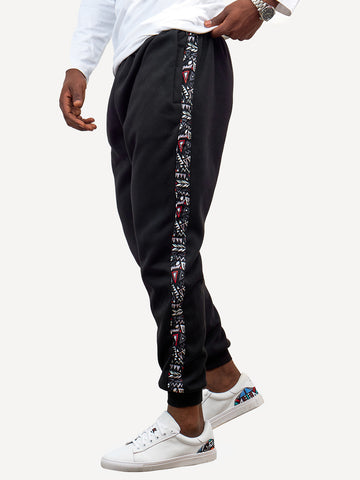 Kali Sweats: Pants - Black with Red & Grey KK