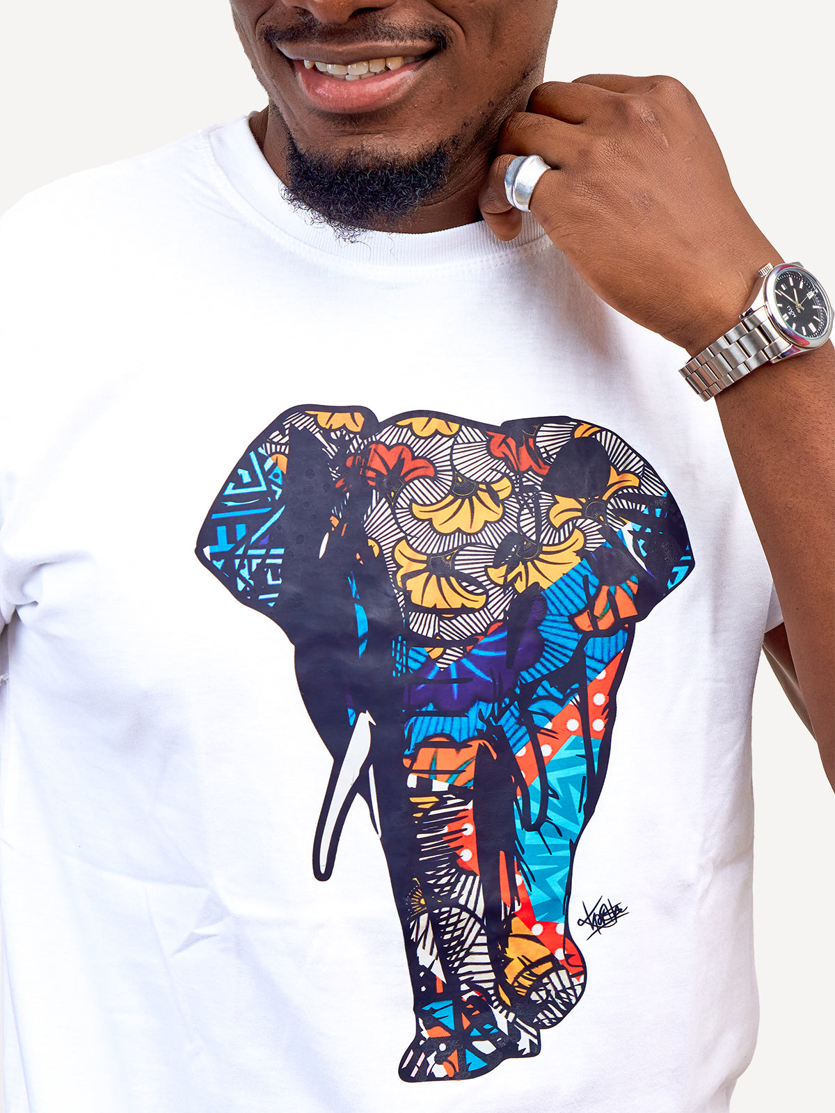 Kali Graphic Ts: White with Tembo 3