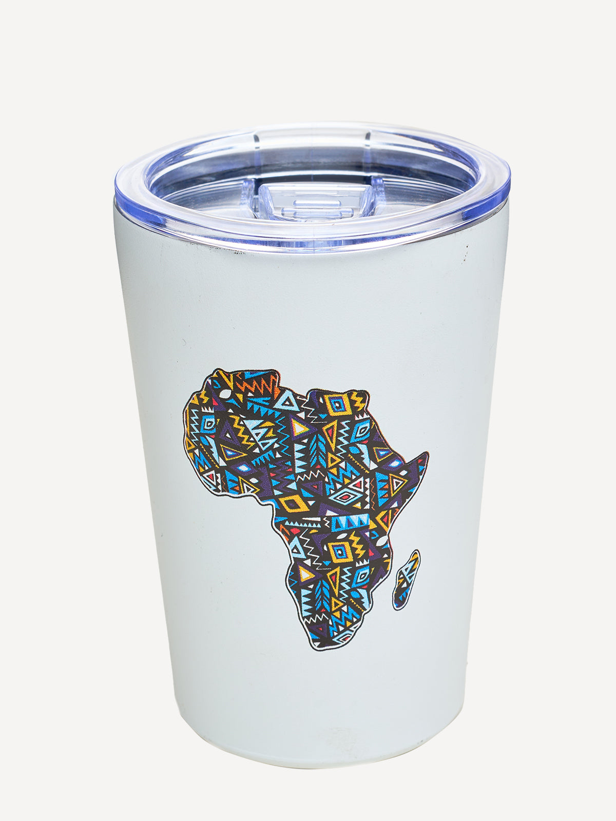 Insulated Mugs: White with African Map