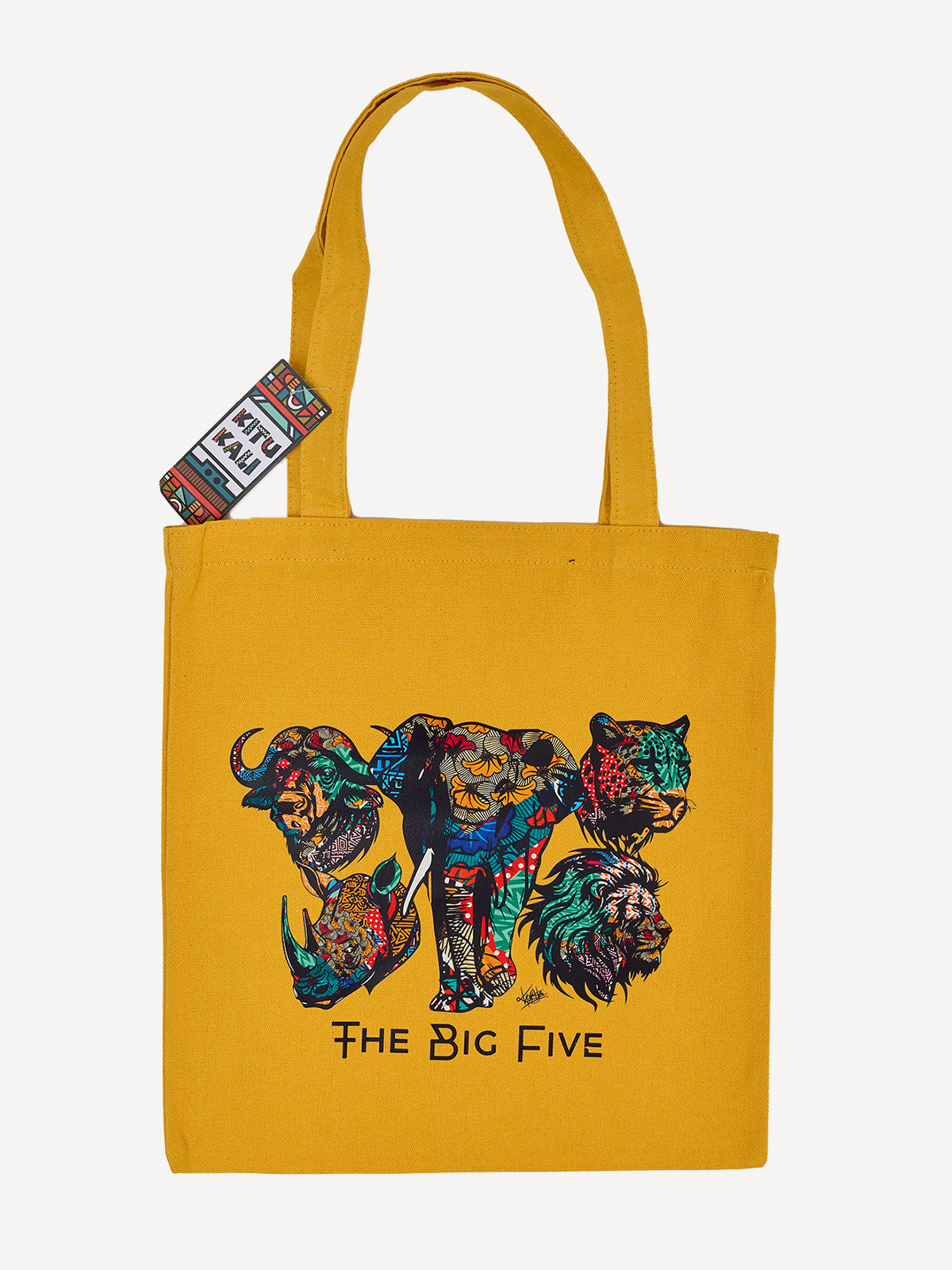 Graphic Tote Bags: Yellow with Big Five