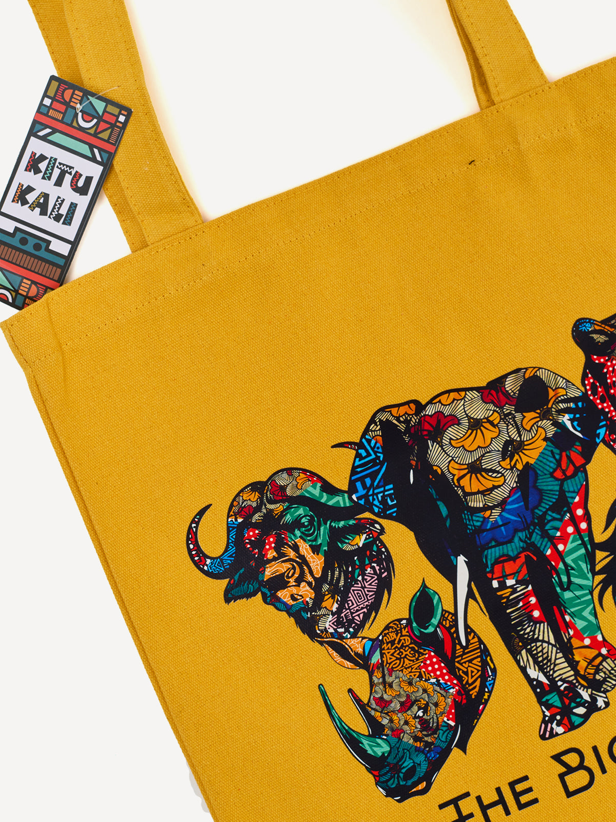 Graphic Tote Bags: Yellow with Big Five