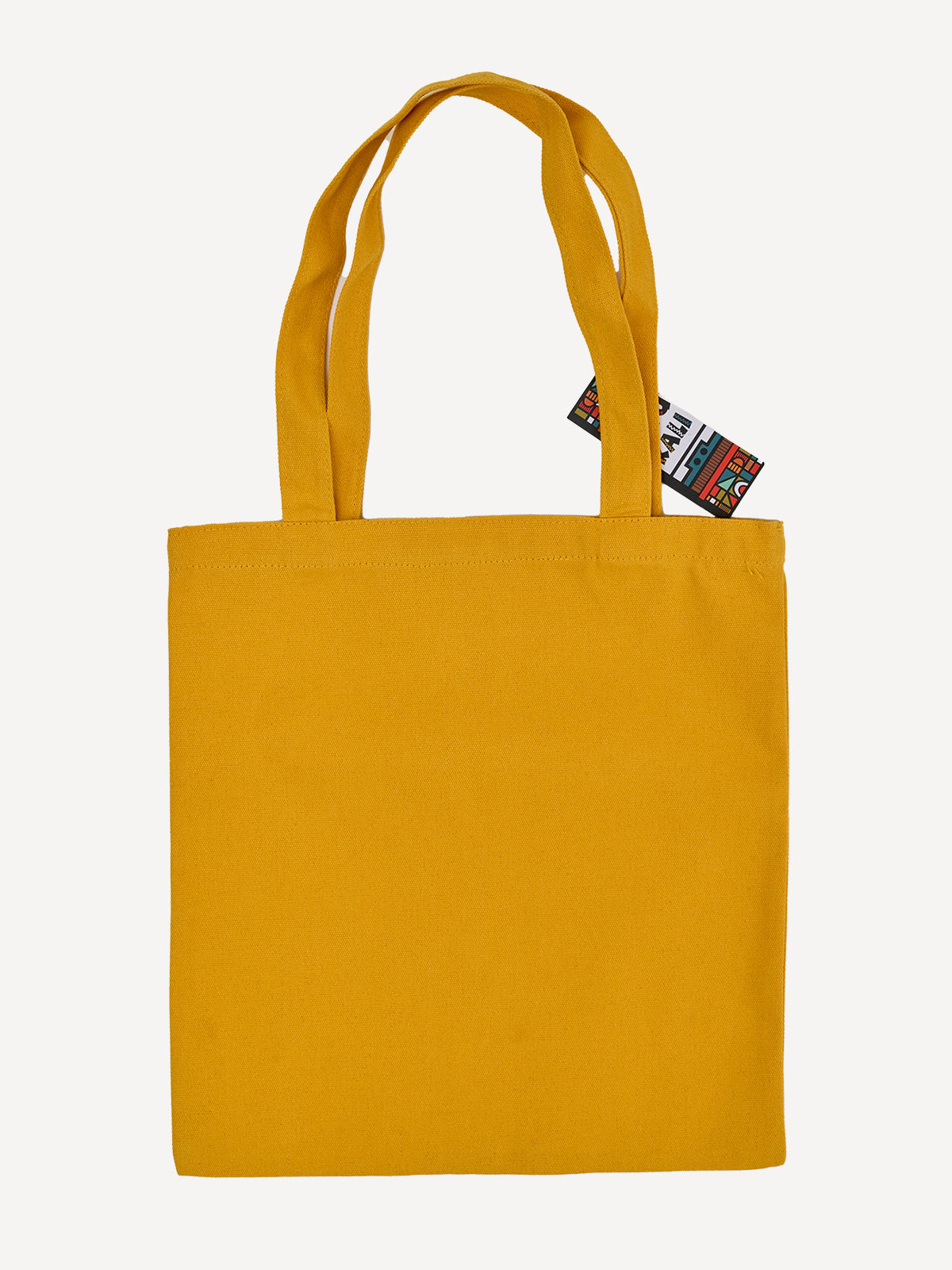 Graphic Tote Bags: Yellow with African Lady