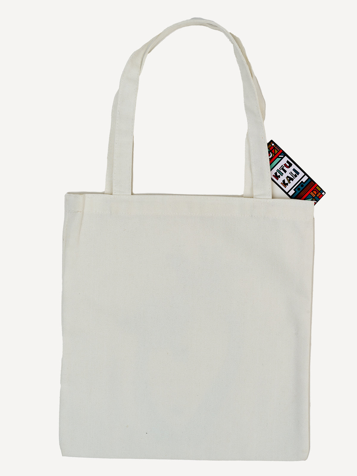 Graphic Tote Bags: White with Twiga