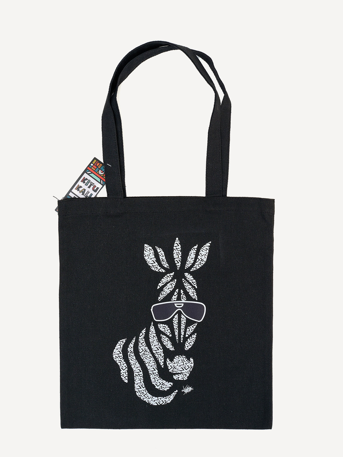 Graphic Tote Bags: Black with Milia