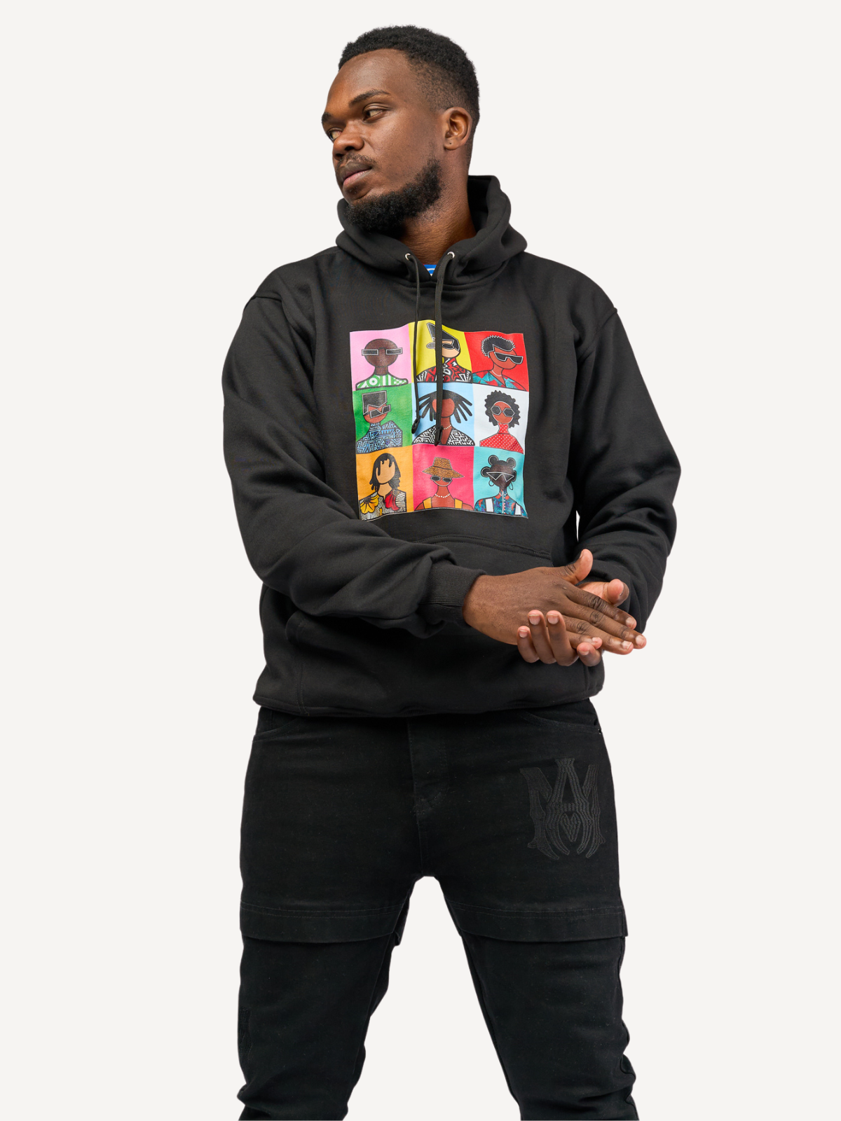 Kali Graphic Hoodies: Black with Watu