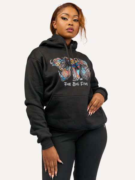 Kali Graphic Hoodies: Black with The Big Five