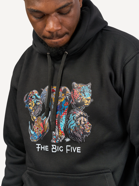 Kali Graphic Hoodies: Black with The Big Five