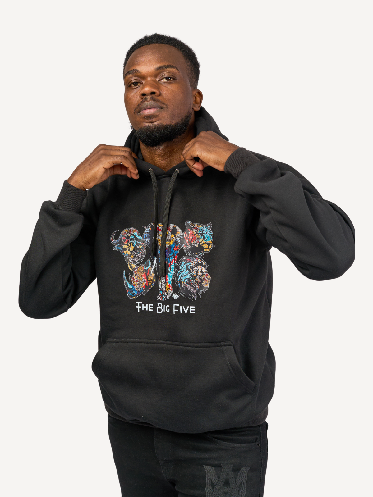 Kali Graphic Hoodies: Black with The Big Five