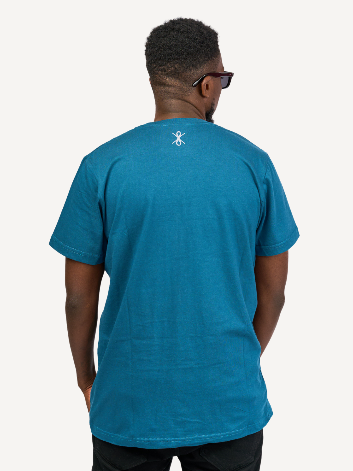 Kali Graphic Ts: Petrol Blue with Chui 2