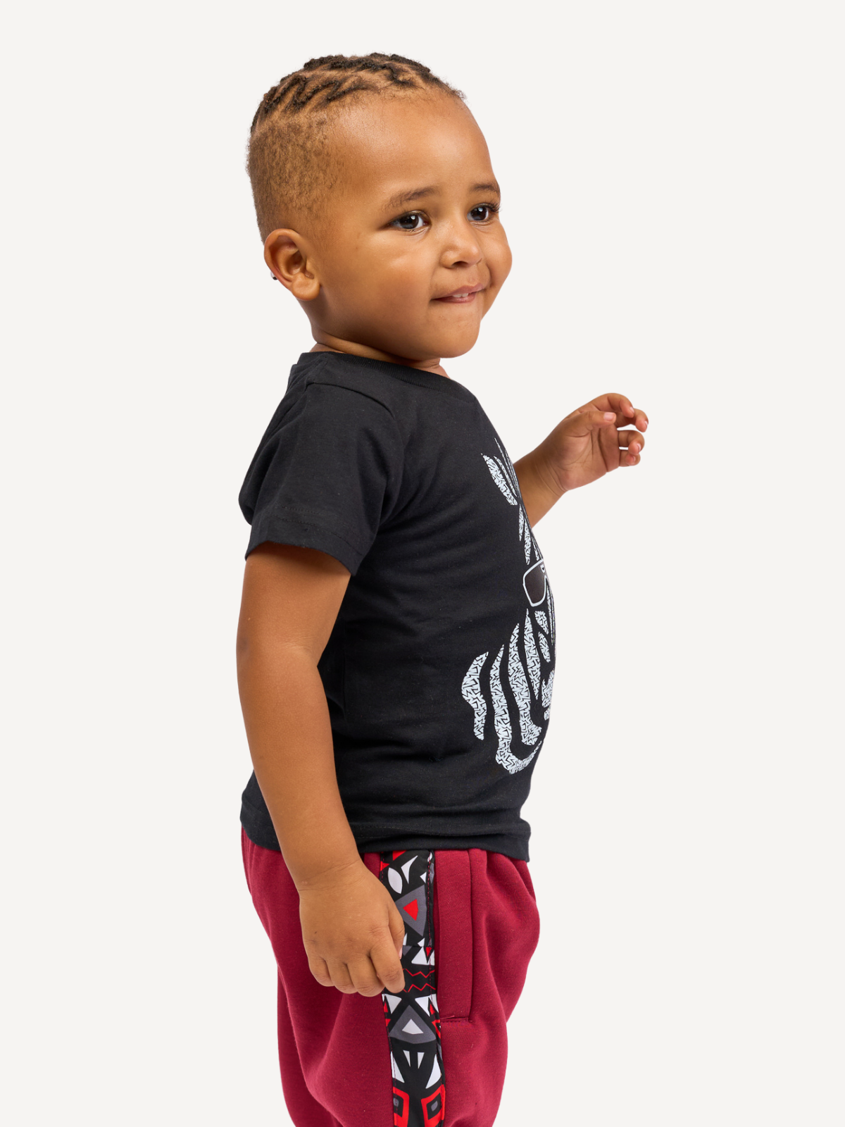 Kali Kids Ts: Black with Milia