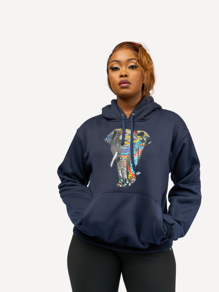 Kali Graphic Hoodies: Navy with Tembo 3