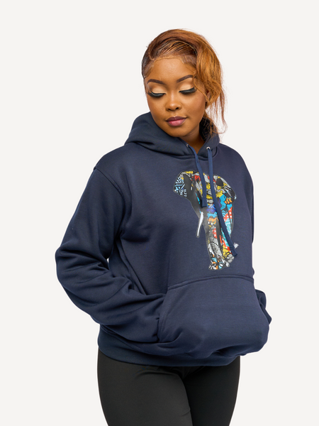 Kali Graphic Hoodies: Navy with Tembo 3