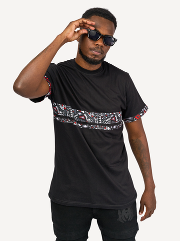 Kali Premium Ts: Black with Red & Grey KK 2 Strip